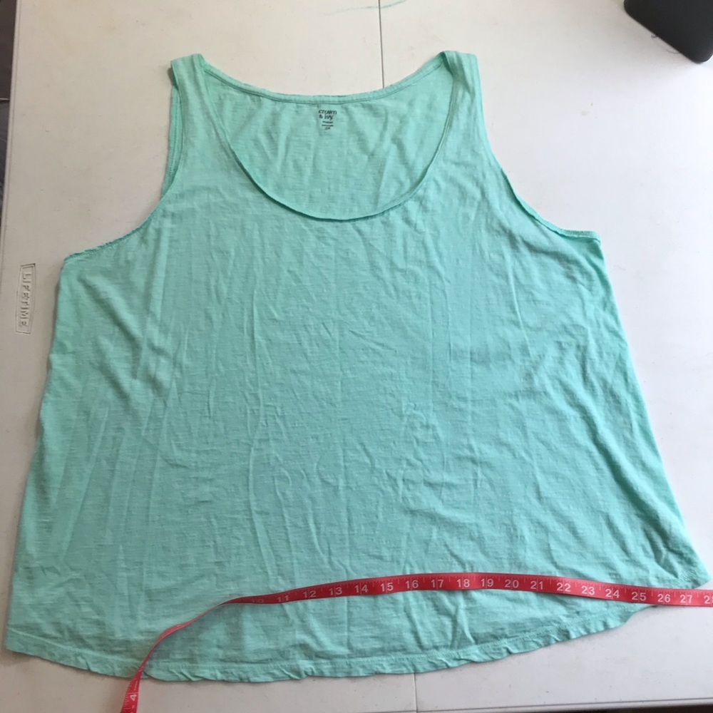 Crown & Ivy Mint/Aqua Tank Sz 3X
